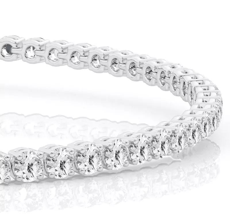 14K White Gold Four-Prong Diamond Tennis Bracelet (3 ct. tw.)